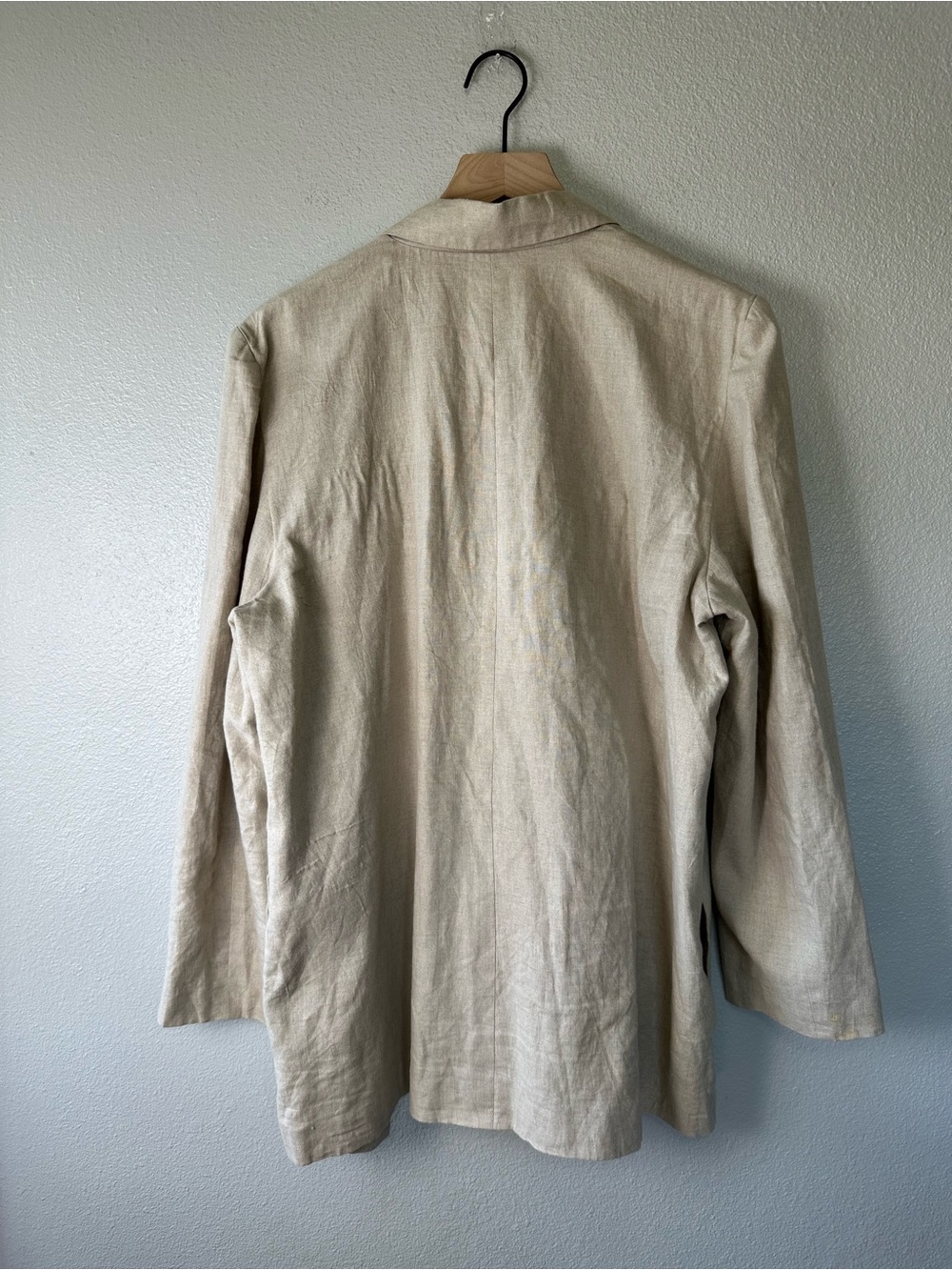 LAUDE the Label Relaxed Oversized 100% Linen Blazer Size Large - Picture 7 of 11